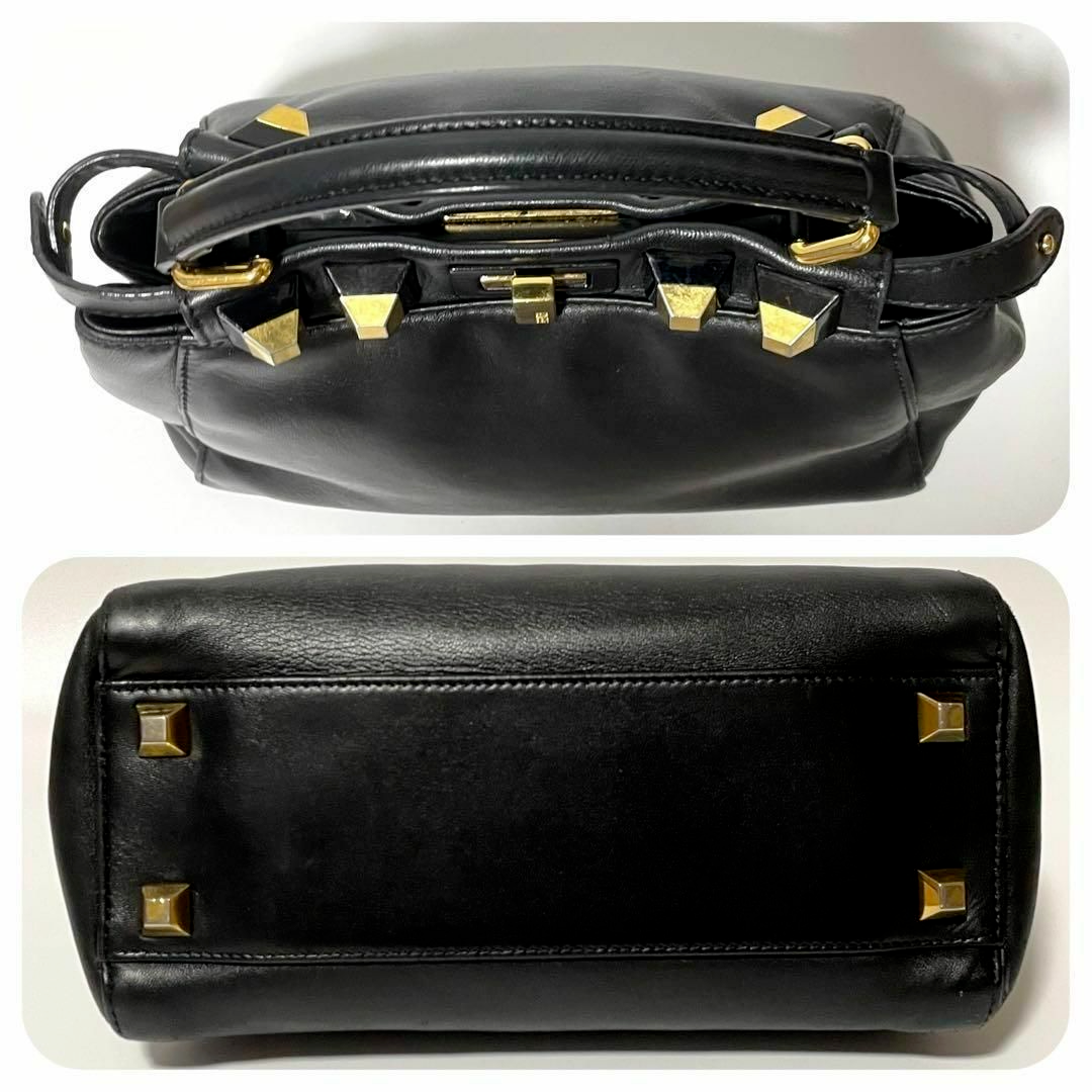即日匿名配送】FENDI ミニピーカブー 2wayハンドバッグ ショルダー 即日匿名配送】FENDI ミニピーカブー 2wayハンドバッグ ショルダー