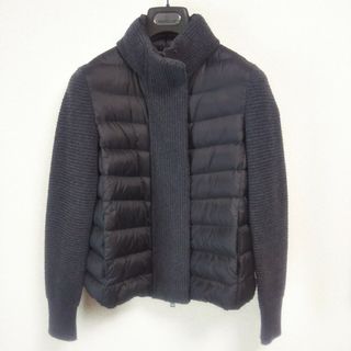 モンクレール(MONCLER)のモンクレール Maglione ニット ダウン 切替 レディース グレー S(ダウンジャケット)