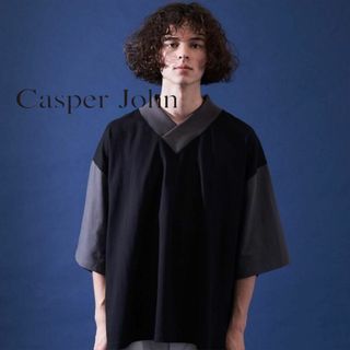 キャスパージョン(Casper John)の■ Casper John　ディープV配色Tシャツ(Tシャツ/カットソー(半袖/袖なし))