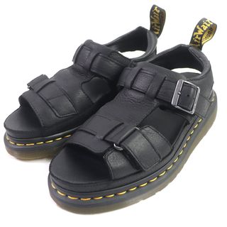 ドクターマーチン(Dr.Martens)の極美品□Dr.Martens ドクターマーチン HAYDEN レザー ストラップサンダル カバーサンダル ブラック 5 箱付き レディースオススメ◎(サンダル)