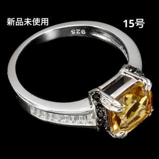 K14WGリング　イケゾエガレ　15号　天然シトリン&スピネル　ダイヤモンド(リング(指輪))