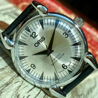 オリス(ORIS)の【レトロな色合い】オリス メンズ腕時計 シルバー 手巻き ヴィンテージ(腕時計(アナログ))