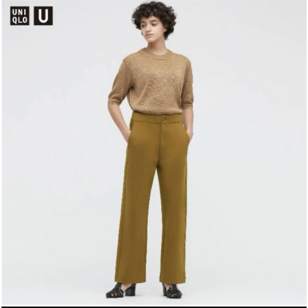 UNIQLO(ユニクロ)のユニクロ　ジャージーリラックスストレートパンツ⭐️新品タグ付き⭐️ レディースのパンツ(カジュアルパンツ)の商品写真