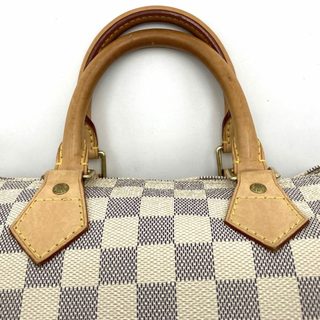 LOUIS VUITTON(ルイヴィトン)の【ベタ無し】ルイ・ヴィトン N41371 ダミエ・アズール スピーディ25 ハンドバッグ アイボリーホワイト LOUIS VUITTON【中古】 レディースのバッグ(ハンドバッグ)の商品写真