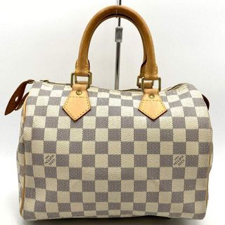 ルイヴィトン(LOUIS VUITTON)の【ベタ無し】ルイ・ヴィトン N41371 ダミエ・アズール スピーディ25 ハンドバッグ アイボリーホワイト LOUIS VUITTON【中古】(ハンドバッグ)