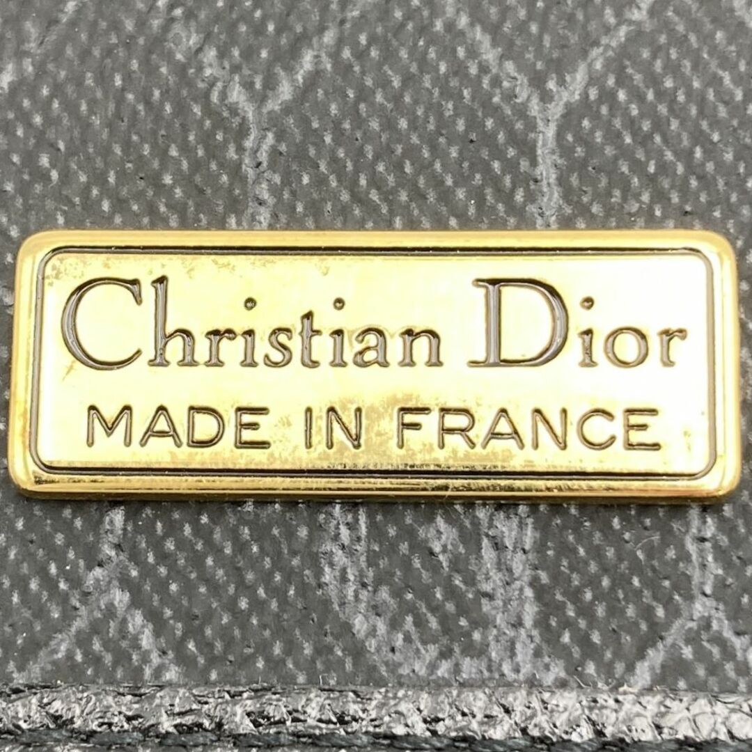 Christian Dior(クリスチャンディオール)のクリスチャンディオール ショルダーバッグ 無地 内側ハニカム柄 ブラック レザー レディース Christian Dior【中古】 レディースのバッグ(ショルダーバッグ)の商品写真