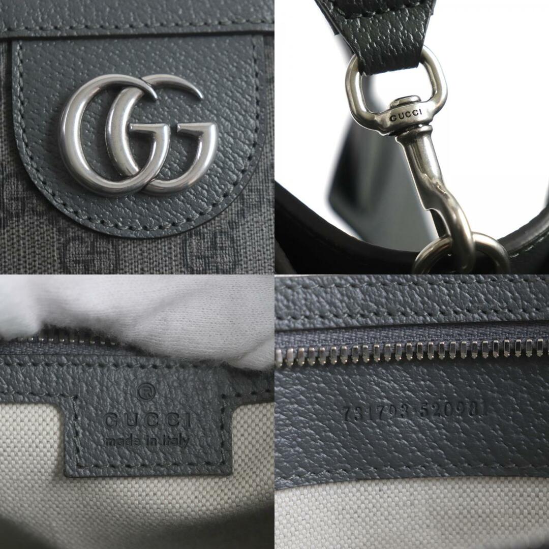 Gucci(グッチ)の未使用品▼GUCCI グッチ 731793 オフィディア ミディアム GGスプリーム レザー使い 2WAY トートバッグ グレー シルバー金具 保存袋付き イタリア製 メンズ メンズのバッグ(トートバッグ)の商品写真