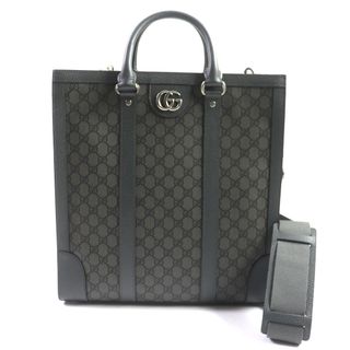 グッチ(Gucci)の未使用品▼GUCCI グッチ 731793 オフィディア ミディアム GGスプリーム レザー使い 2WAY トートバッグ グレー シルバー金具 保存袋付き イタリア製 メンズ(トートバッグ)