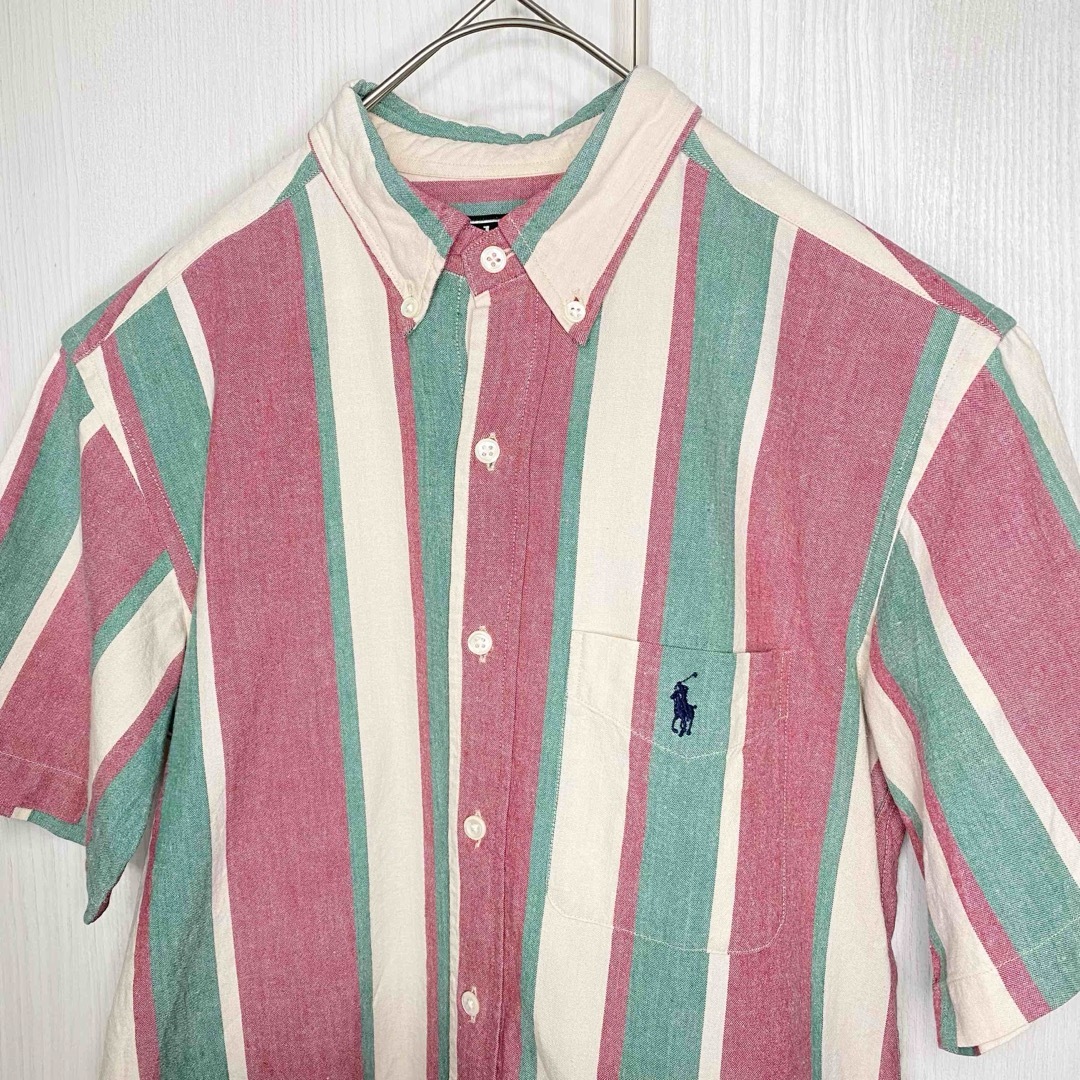 POLO RALPH LAUREN(ポロラルフローレン)の【80's 美品】Polo Ralph Lauren グリーンタグ 半袖シャツ メンズのトップス(シャツ)の商品写真