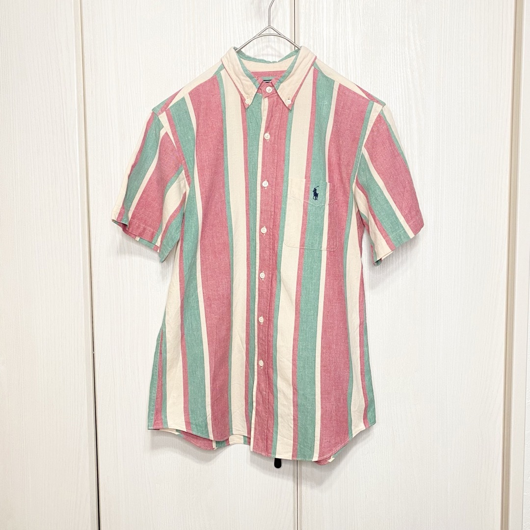 POLO RALPH LAUREN(ポロラルフローレン)の【80's 美品】Polo Ralph Lauren グリーンタグ 半袖シャツ メンズのトップス(シャツ)の商品写真