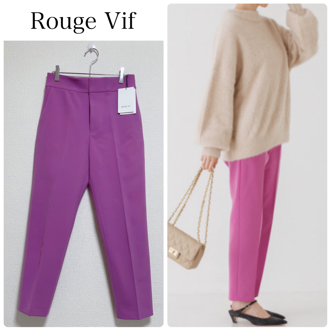 Rouge vif(ルージュヴィフ)の【新品タグ付】Rouge Vif 4wayストレッチスティックパンツ　ピンク レディースのパンツ(カジュアルパンツ)の商品写真