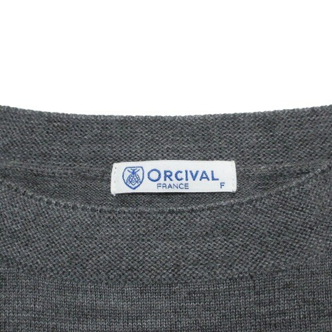 ORCIVAL(オーシバル)のオーシバル 美品 ニット ワンピース ひざ丈 七分袖 ボーダー IBO51 レディースのワンピース(ひざ丈ワンピース)の商品写真