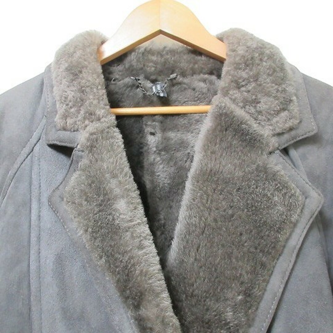 other(アザー)のSHEARLING シープスキン ムートン コート 毛皮 グレー IBO51  レディースのジャケット/アウター(ムートンコート)の商品写真