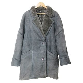 アザー(other)のSHEARLING シープスキン ムートン コート 毛皮 グレー IBO51 (ムートンコート)