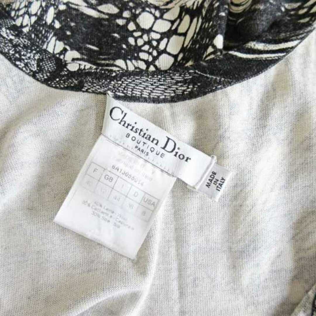 Christian Dior(クリスチャンディオール)のクリスチャンディオール ヴィンテージ ノースリーブ カットソー カシミア混 44 レディースのトップス(カットソー(半袖/袖なし))の商品写真