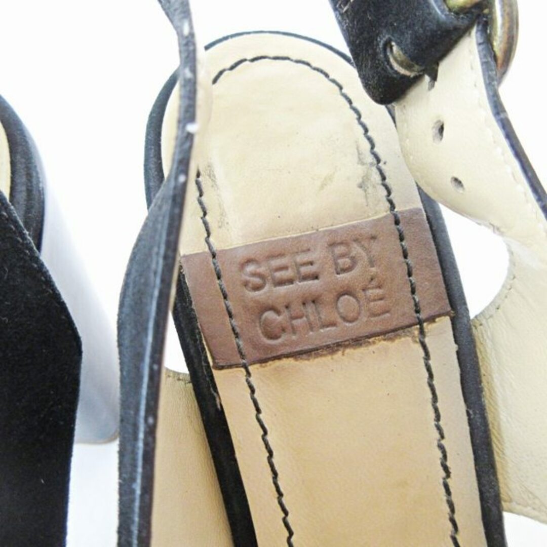 SEE BY CHLOE(シーバイクロエ)のシーバイクロエ サンダル ハイヒール 厚底 レザー エナメル ヌバック 約23 レディースの靴/シューズ(サンダル)の商品写真