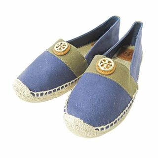 トリーバーチ(Tory Burch)のトリーバーチ エスパドリーユ キャンバス スリッポン ローファー モカシン 8M(スリッポン/モカシン)