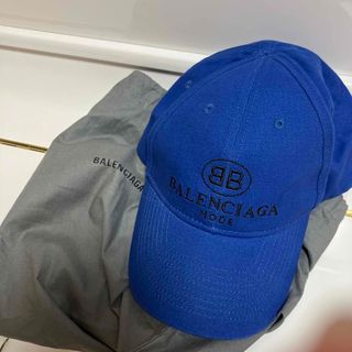 バレンシアガ(Balenciaga)のバレンシアガ　キャップ　ブルー　美品(キャップ)