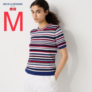 ユニクロ(UNIQLO)の【新品】ユニクロ　イネス　ポインテールボーダークルーネックセーター　Mサイズ(ニット/セーター)