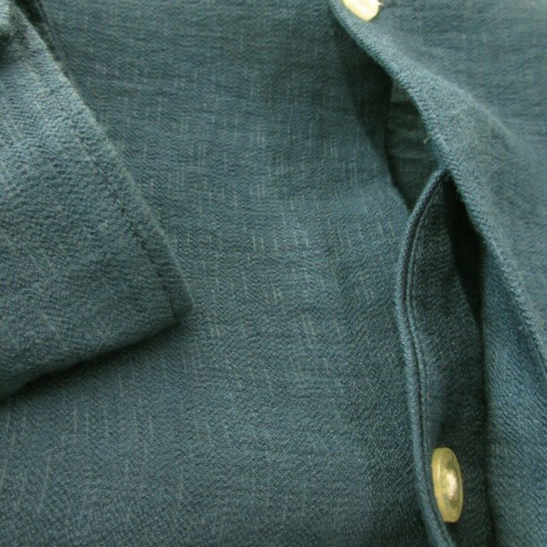 JUNRED(ジュンレッド)のジュンレッド JUNRed シャツ ノーカラー 長袖 比翼 さらさら M 紺 メンズのトップス(シャツ)の商品写真