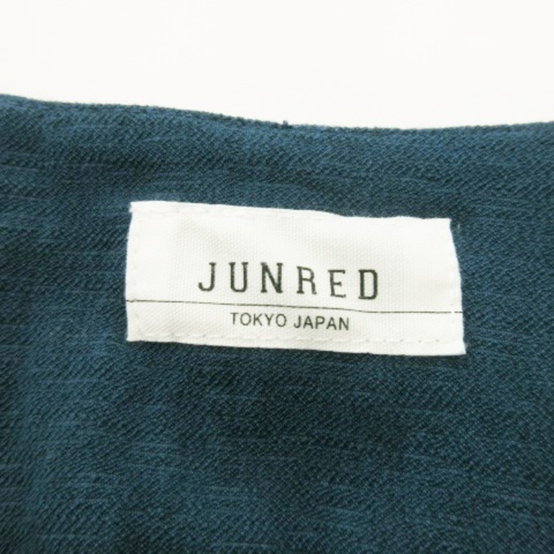 JUNRED(ジュンレッド)のジュンレッド JUNRed シャツ ノーカラー 長袖 比翼 さらさら M 紺 メンズのトップス(シャツ)の商品写真