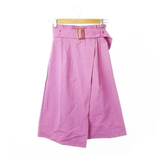 エージーバイアクアガール(AG by aquagirl)のエージーバイアクアガール スカート フレア ミモレ ロング ベルト S 紫(ロングスカート)