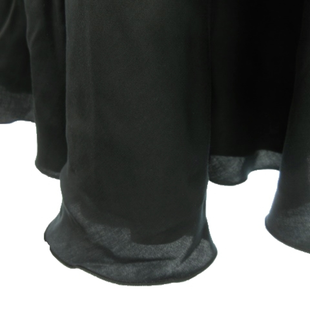 heliopole(エリオポール)のエリオポール スカート フレア ミモレ ヘムライン ウエストゴム 薄手 36 黒 レディースのスカート(ロングスカート)の商品写真