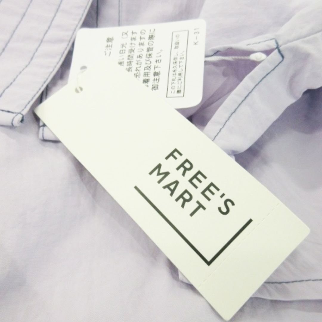 FREE'S MART(フリーズマート)のフリーズマート シャツ ブラウス バンドカラー ノースリーブ ステッチ F 紫 レディースのトップス(シャツ/ブラウス(半袖/袖なし))の商品写真