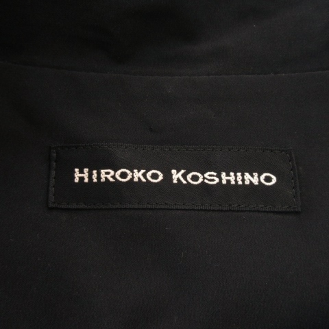 HIROKO KOSHINO(ヒロココシノ)のヒロココシノ ベスト ジレ ジャケット クルーネック レイヤード 38 黒 レディースのトップス(ベスト/ジレ)の商品写真