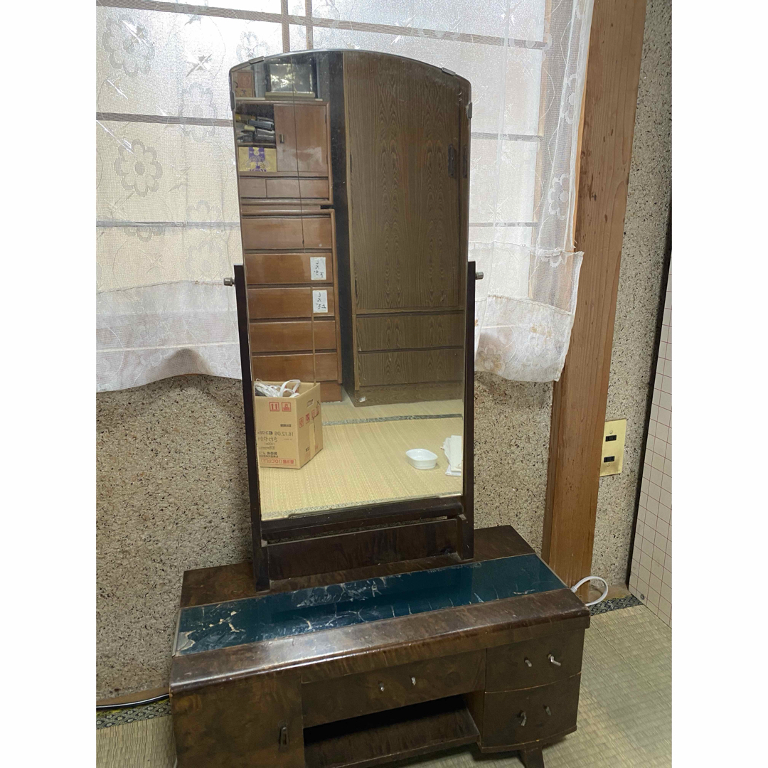 花柄 ドレッサー 鏡台 レトロポップ 昭和レトロ 舞い 当時物 花柄 ドレッサー 鏡台 レトロポップ 昭和レトロ 舞い 当時物