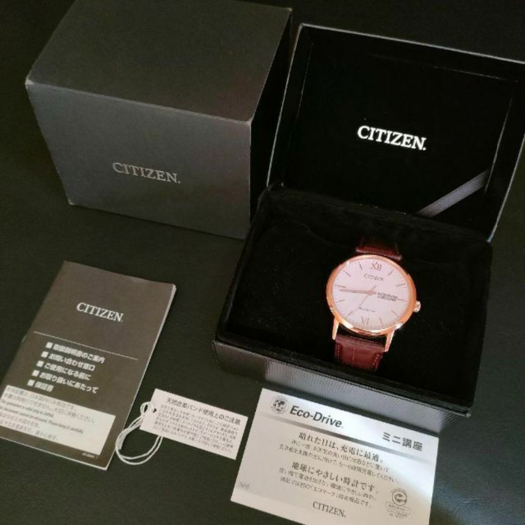 CITIZEN(シチズン)の美品【稼働品】CITIZEN　シチズン　E101　エコドライブ　メンズ時計　革 メンズの時計(腕時計(アナログ))の商品写真