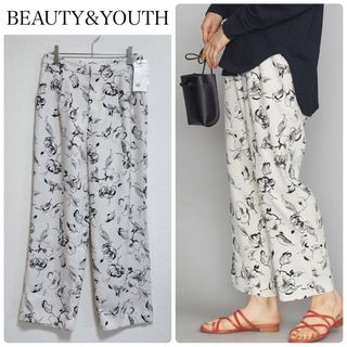 BEAUTY&YOUTH UNITED ARROWS - 【新品タグ付】BEAUTY&YOUTHハンドフラワープリントストレートパンツ