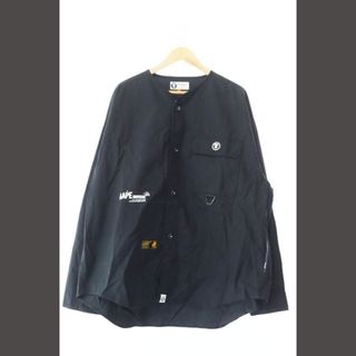 アベイシングエイプ(A BATHING APE)のアベイシングエイプ カラーレス ロゴ プリント ミリタリー ジャケット L ●(その他)