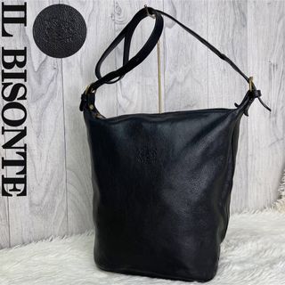 IL BISONTE - 美品♡イルビゾンテ レザー エンボスロゴ ショルダーバッグ バケツ