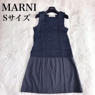 マルニ(Marni)のMARNI マルニ ワンピース ジャンパースカート ノースリーブ  切り替え(ひざ丈ワンピース)