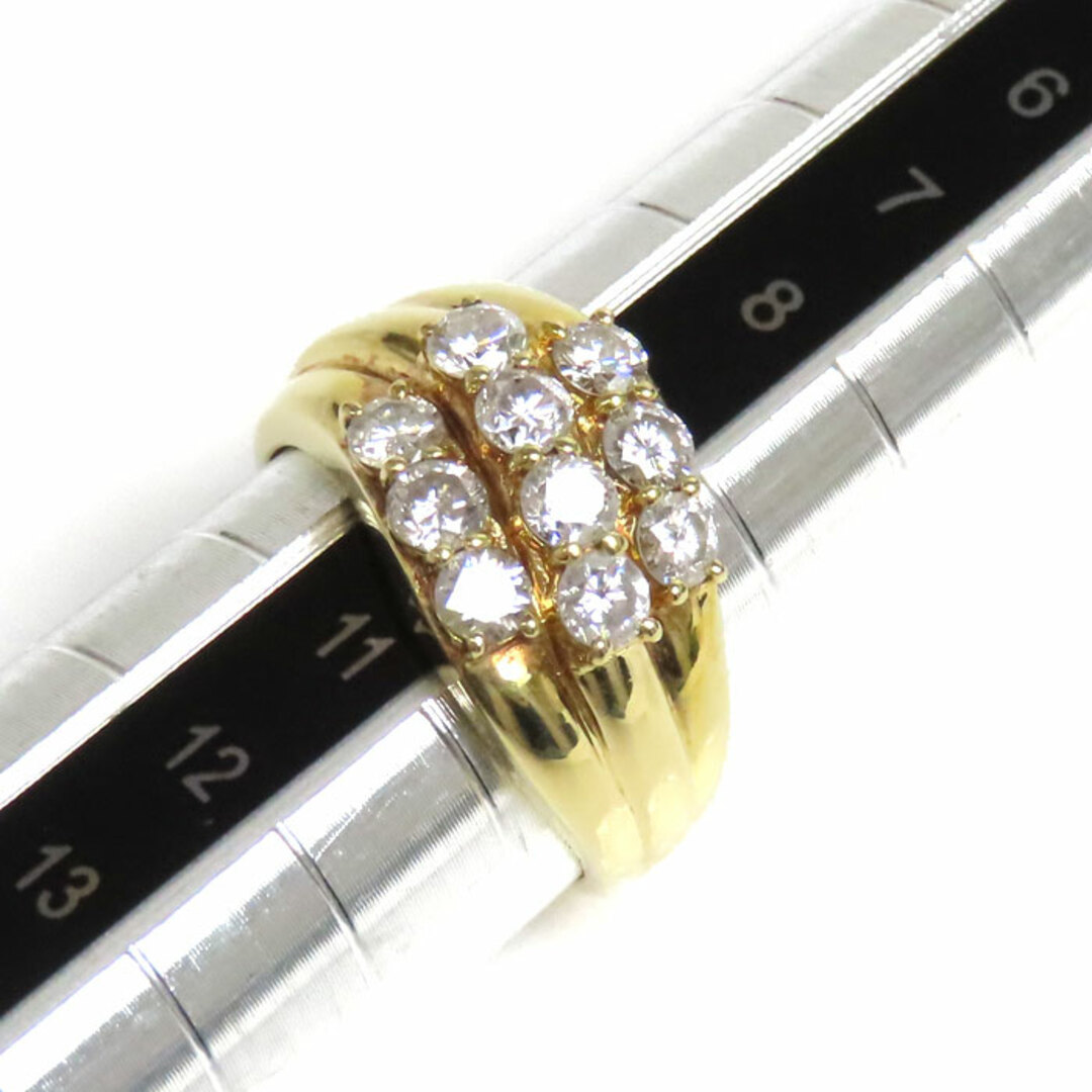 K18YG イエローゴールド リング・指輪 ダイヤモンド1.00ct 10号 4.5g レディース【中古】 レディースのアクセサリー(リング(指輪))の商品写真