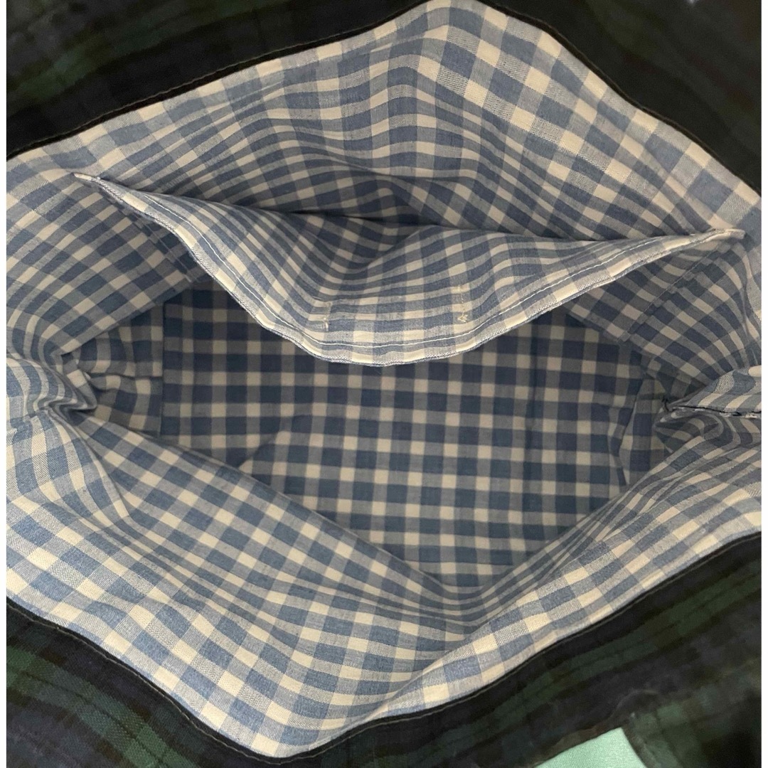 ミニトート　ブラックウォッチ　 ハンドメイドのファッション小物(バッグ)の商品写真