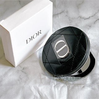 ディオール(Dior)のディオール ダブルミラー コンパクトミラー ブラック カナージュ ノベルティ限定(ミラー)
