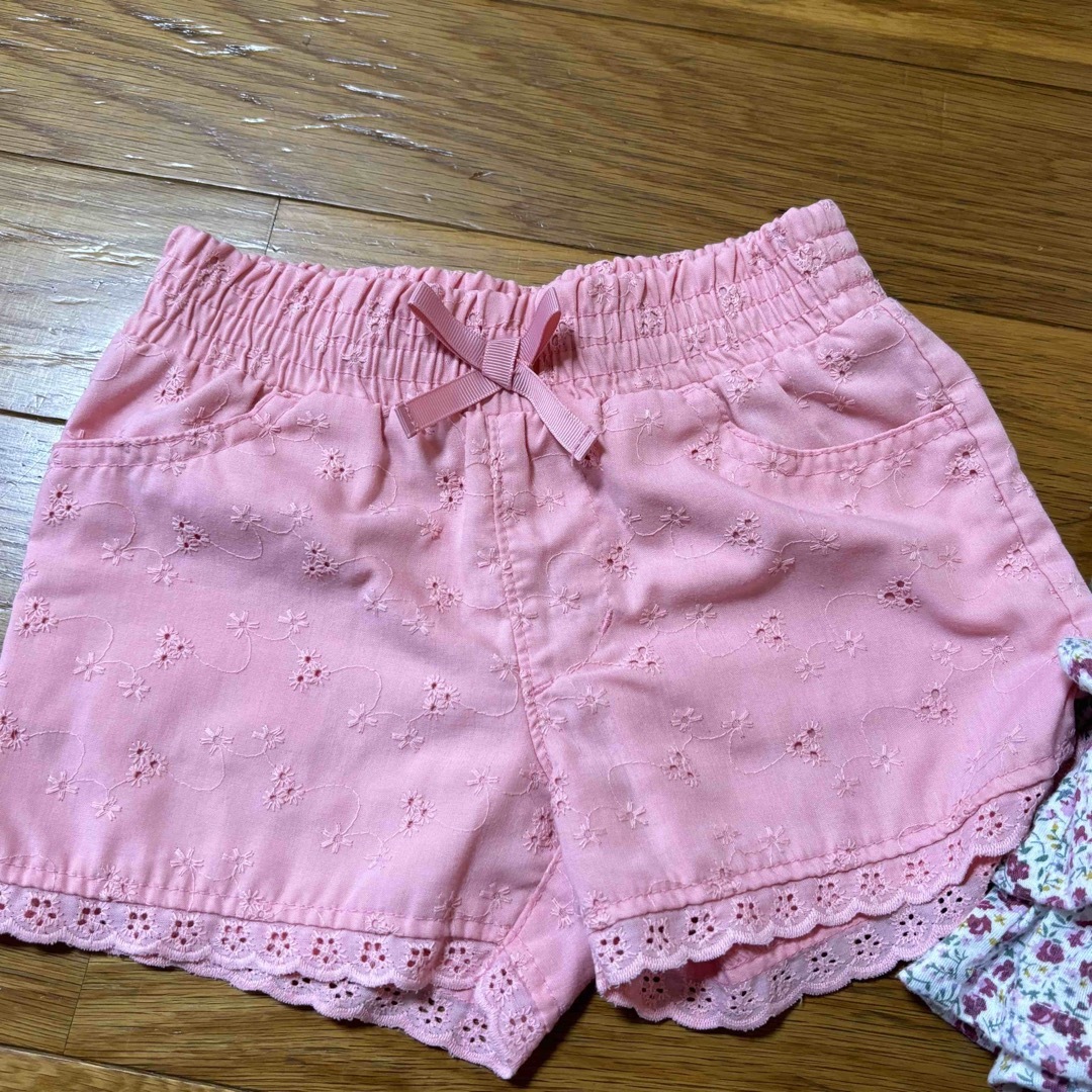 短パン 2枚セット 100 キッズ/ベビー/マタニティのキッズ服女の子用(90cm~)(パンツ/スパッツ)の商品写真