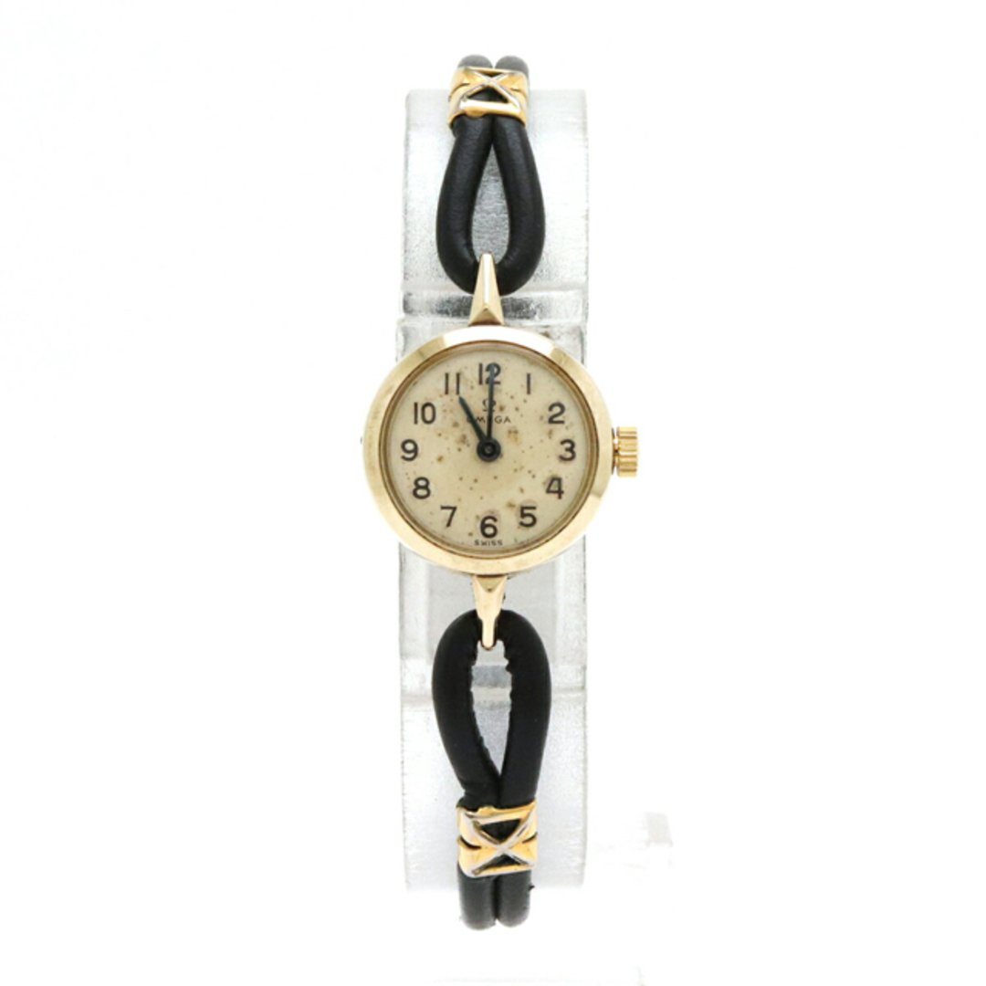 OMEGA(オメガ)のオメガ アンティーク SS 手巻き レザー シルバー文字盤 （12060297） メンズの時計(腕時計(アナログ))の商品写真