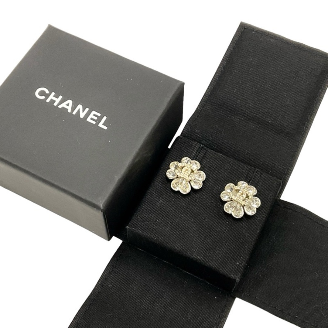 CHANEL(シャネル)のシャネル CHANEL ピアス イヤリング シルバー ゴールド ココマーク ラインストーン ビジュー クローバー レディースのアクセサリー(ピアス)の商品写真