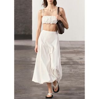 ザラ(ZARA)の2024SS ZARA ZW コレクション パフ ミディスカート M(ロングスカート)