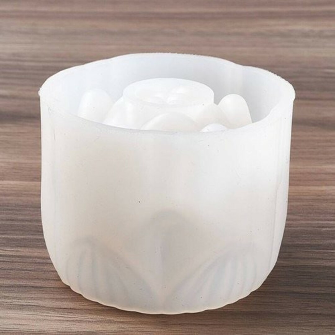 シリコン モールド 3D 立体 蓮の花 オルゴナイト キャンドル  01 ハンドメイドの素材/材料(各種パーツ)の商品写真
