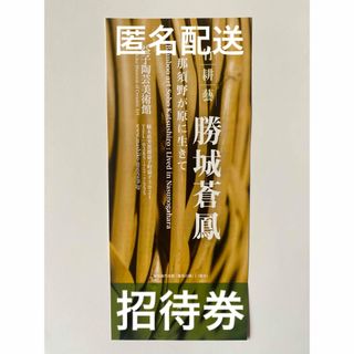 益子陶芸美術館　勝城蒼鳳　匿名配送  1枚(美術館/博物館)