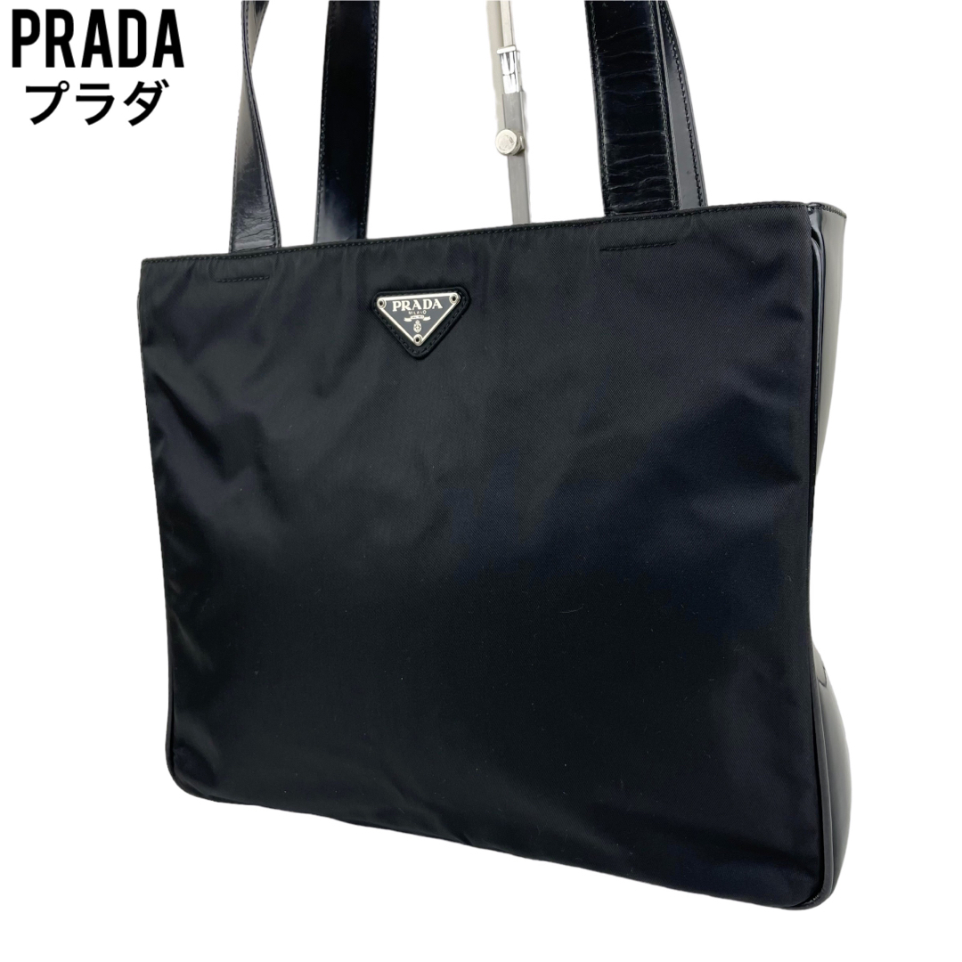 PRADA(プラダ)の✨美品　PRADA プラダ　トートバッグ　ブラック　パテントレザー　ブラック レディースのバッグ(トートバッグ)の商品写真