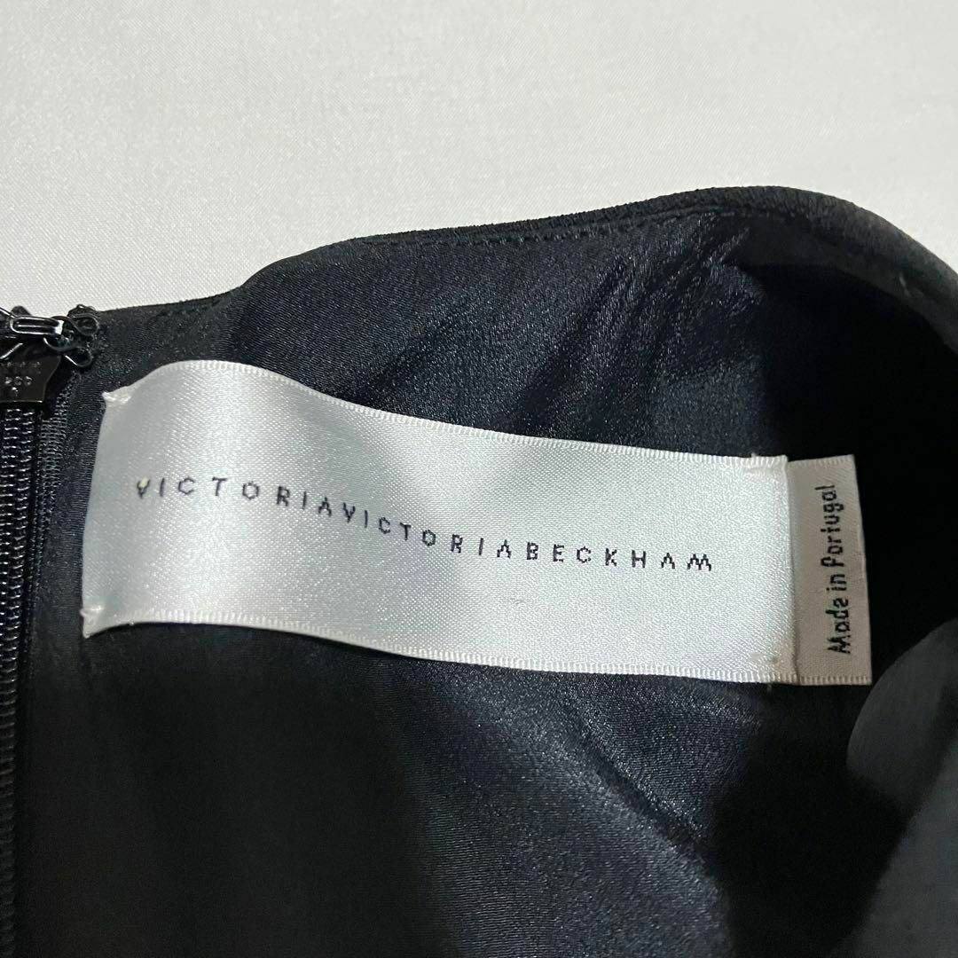 Victoria Beckham(ヴィクトリアベッカム)の美品 ヴィクトリアベッカム ワンピース 膝丈 長袖 プリーツ ブラック 40 レディースのワンピース(ひざ丈ワンピース)の商品写真