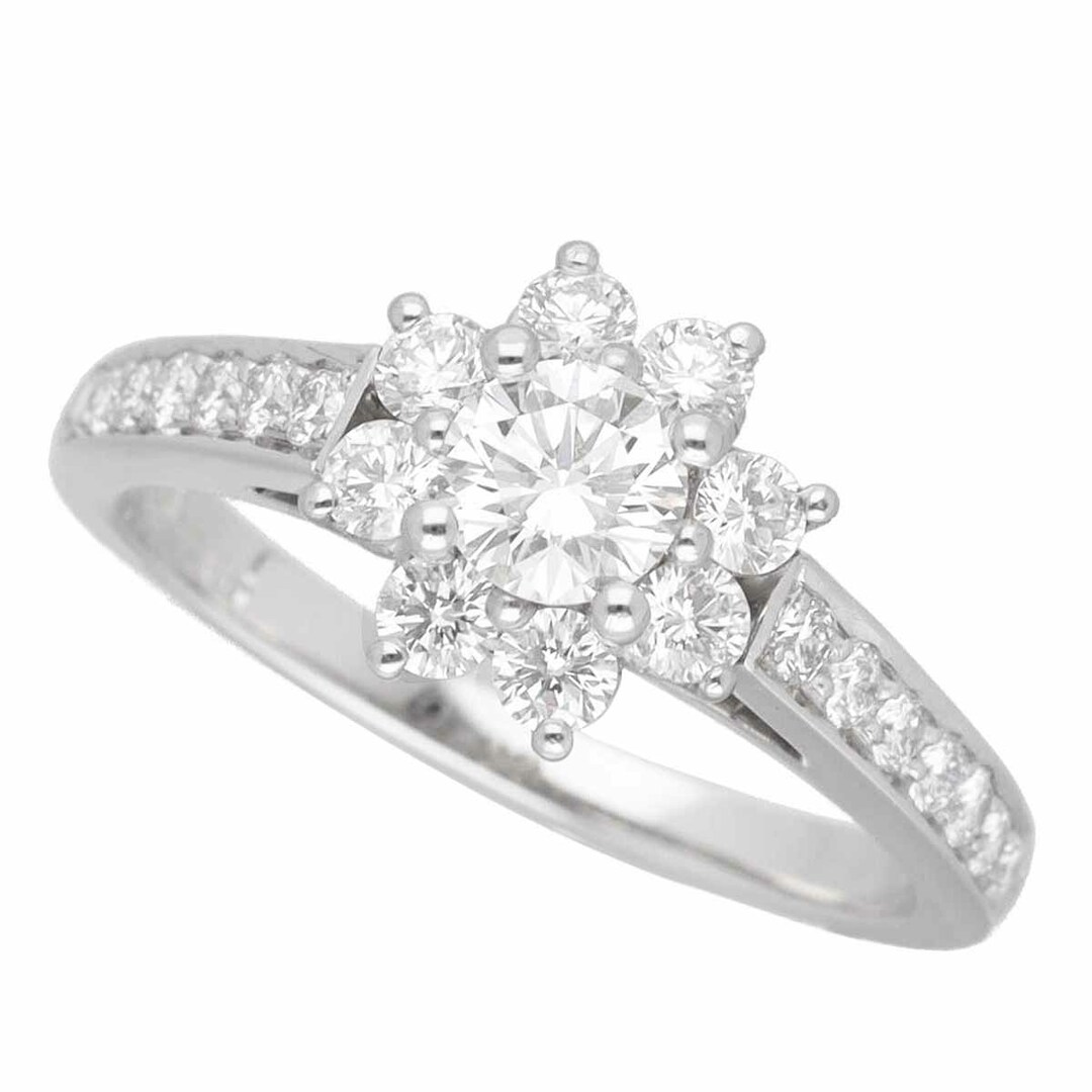 TIFFANY&Co. ティファニー ダイヤモンド フローラ リング Pt950 プラチナ 約8号 #48【送料無料】指輪【中古】24080326