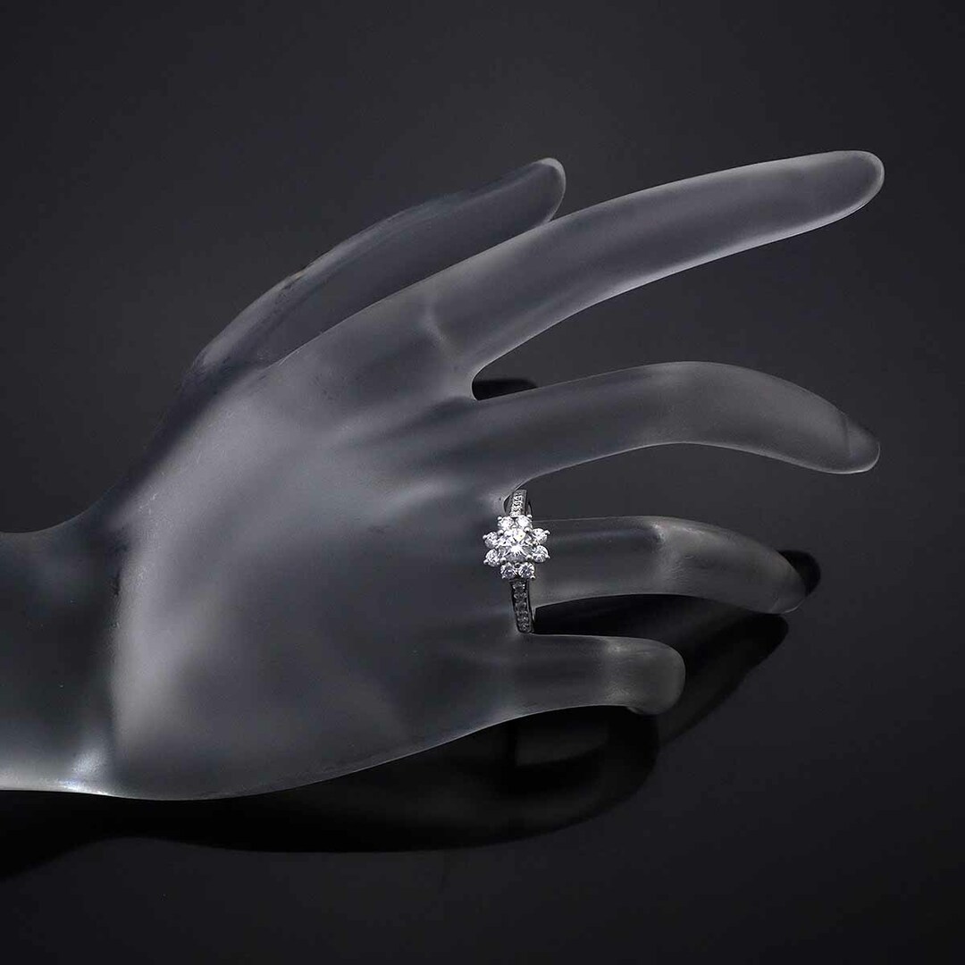 上品コーデはコレで安心! TIFFANY&Co. Pt950 リング フローラ ダイヤモンド ティファニー プラチナ