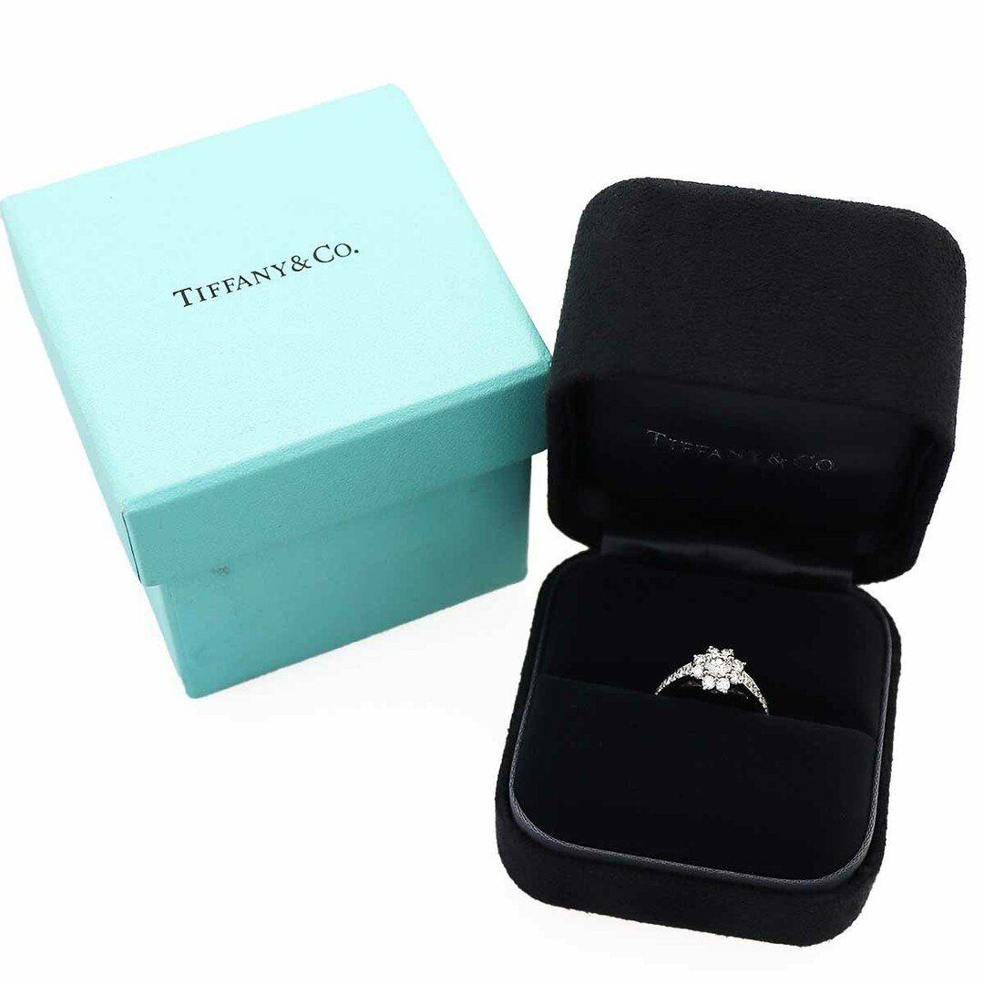 TIFFANY&Co. ティファニー ダイヤモンド フローラ リング Pt950 プラチナ 約8号 #48【送料無料】指輪【中古】24080326 レディースのアクセサリー(リング(指輪))の商品写真