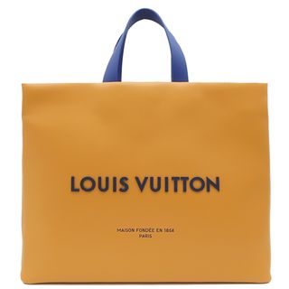 ルイヴィトン(LOUIS VUITTON)のルイヴィトン LOUIS VUITTON 2WAYバッグ ショッパー バッグ MM レザー サフラン シルバー金具 ポップアップストア限定  M24457 RFID 【保存袋】【中古】(トートバッグ)